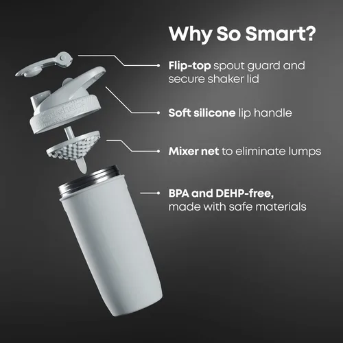 Miniatura 7 de Smartshake Looney Tunes Reforce Botella mezcladora de proteína de acero inoxidable - Botella unisex para gimnasio sin aislamiento Botellas