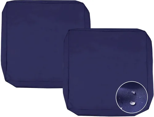 Miniatura 20 de Sqodok - Fundas para cojines de patio de 18 x 18, fundas impermeables para cojines de exterior de repuesto, 2 unidades, fundas para asientos