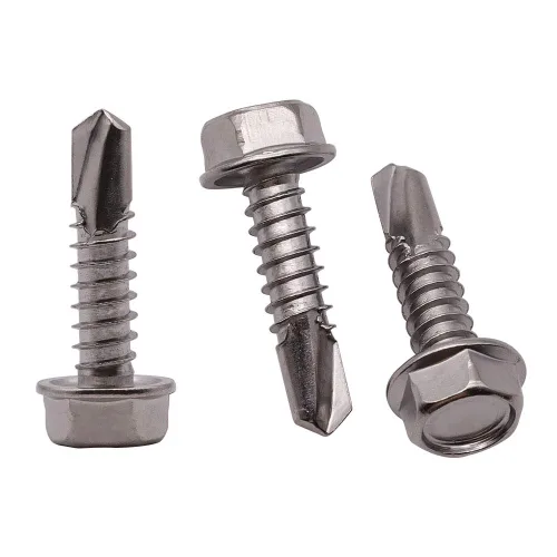 Tornillos autoperforantes de cabeza hexagonal #8 x 1 (paquete de 100) (1/2 a 2 pulgadas disponibles), 410 tornillos de chapa autoperforantes de
