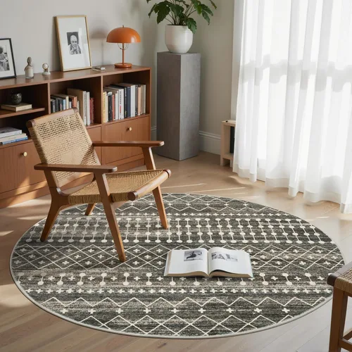 Miniatura 10 de Miukiki Alfombra marroquí lavable de 2 x 3 pies para sala de estar, antideslizante, plegable, grande y suave, para comedor y dormitorio
