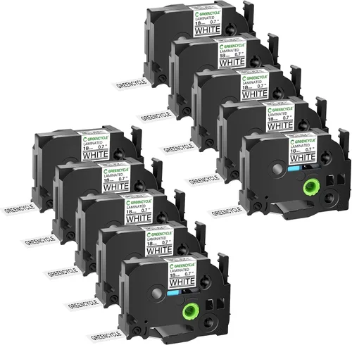 Miniatura 46 de GREENCYCLE TZe-111 - Cinta adhesiva transparente laminada de 0.23 pulgadas compatible con Brother P-Touch TZ-111 TZe111, cinta negra sobre