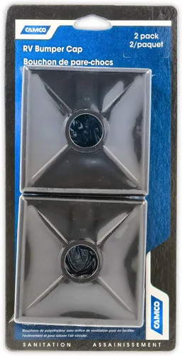 Miniatura 5 de Camco Tapas de parachoques de RV de 4 pulgadas, fácil de quitar, construcción duradera, color negro, paquete de 2 (40303)