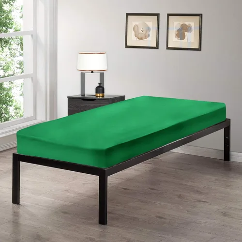 Miniatura 6 de Gilbins Sábana bajera ajustable tamaño cuna de 30 x 75 pulgadas, hecha de algodón, perfecta para literas de campamento, caravanas, camas
