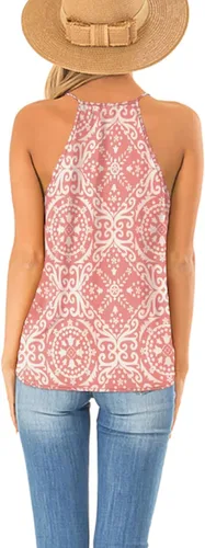 Miniatura 5 de Aokosor blusas sin mangas de verano con cuello en V para mujer
