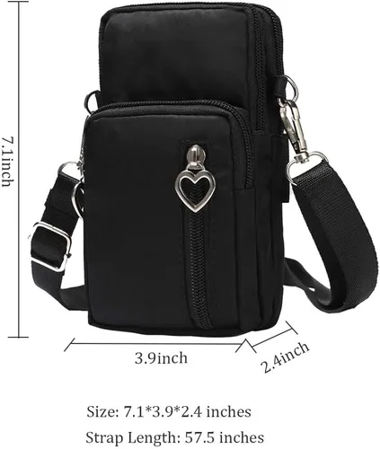 Miniatura 3 de Brazalete para Correr al Aire Libre a Prueba de Sudor, Bolsa Cruzada de Hombro Casual, Cartera, Bolso Cruzado para Gimnasio y Fitness, Soporte