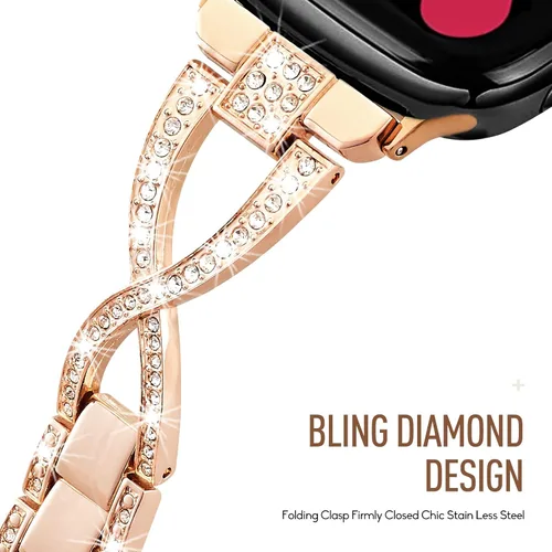 Miniatura 3 de for Apple Watch Band 38mm 40mm 41mm 42mm 44mm 45mm 46mm 49mm iWatch Bands Series 11 10 9 8 7 6 5 4 3 SE Bling Metal Bracelet Women Dressy Cute Strap