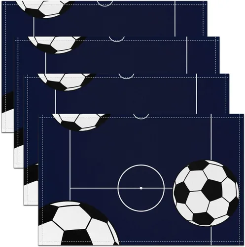 Miniatura 12 de Juego de 4 manteles individuales de mesa con diseño de gatos, diseño gótico, estrella, cielo, luna, constelación, 12 x 18 pulgadas, para mesa