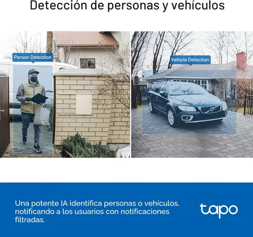 Miniatura 6 de Tapo TP-Link - Cámara de timbre de video inteligente, con timbre incluido, 2K 5MP, visión nocturna en color, audio bidireccional, detección AI