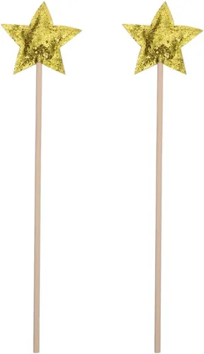 Kisangel Varita mágica con forma de estrella para niñas, juguetes de fiesta de disfraces de 12.99 pulgadas, accesorios ligeros para juegos de