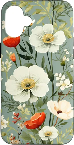 Miniatura 23 de Sage Green Flower Wildflower Pattern Floral Case for iPhone 17