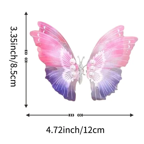 Miniatura 5 de 6 pinzas grandes de mariposa para el cabello para niñas y mujeres, grandes antideslizantes y fuertes pinzas de metal para el cabello, pinzas