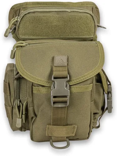 Miniatura 7 de Voyager - Bolsa de pierna resistente a la intemperie, carcasa exterior Cardura Para caza o senderismo Cintura ajustable y correa de pierna Flat