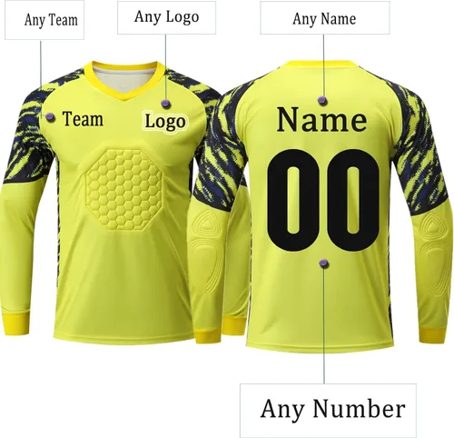Miniatura 3 de Camiseta de portero personalizada Camiseta de portero de entrenamiento de fútbol deportivo Casavisitante Jersey de portero de fútbol Nombre