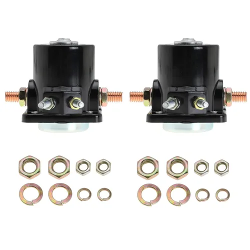 Interruptor de relé de solenoide manual negro de 12 V para Mercury, OMC, Sierra Marine Outboard (383622, 395419, 582708, 586180, 18-5808, 47886,