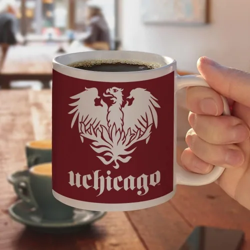 Miniatura 4 de Taza de cerámica con el logotipo principal de la Universidad de Chicago, tazas de regalo novedosas para café, té y bebidas calientes, 11oz, blanca
