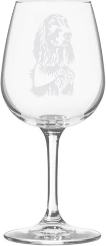 Miniatura 195 de Copa de vino de 12.75 onzas con diseño de perro grabado
