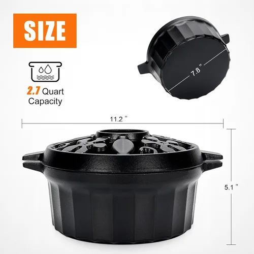 Miniatura 3 de G GOOD GAIN Vaporizador de Estufa de Leña - Cuenco Redondo de Hierro Fundido Olla Humidificadora de Chimenea con Abertura Superior Grande para Negro