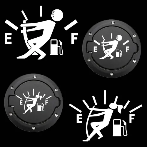 Miniatura 13 de 2 calcomanías divertidas para automóvil, calcomanías vacías para medidor de gas, gráficos de alto consumo de gas, calor y resistente al agua, no se