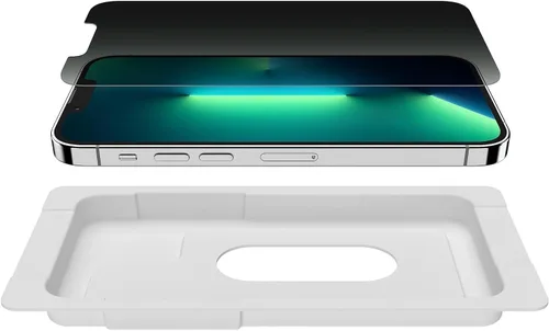 Miniatura 10 de Belkin ScreenForce - Protector de pantalla de privacidad de vidrio templado para iPhone 14 Pro, superficie tratada con revestimiento antihuellas