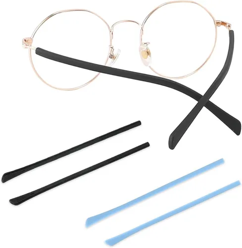 Miniatura 10 de Patillas de repuesto para gafas, antideslizantes y largas de silicona para lentes de metal fino