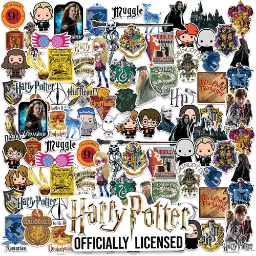 Miniatura 6 de Harry Potter Stickers - Paquete variado de calcomanías de vinilo troqueladas para laptop, botella de agua, álbumes de recortes, tableta, monopatín