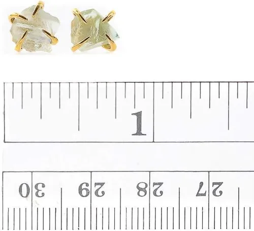 Miniatura 30 de Pendientes de tuerca de piedra preciosa cruda, idea de regalo para el día de la madre, graduación, moda de verano