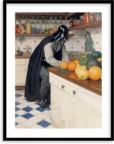 Miniatura 23 de Impresiones de Arte para Cocina de Star Wars - Impresión Giclée de Arte Fino Premium - Póster de Impresión Estético de Darth Vader Boba Fett Yoda