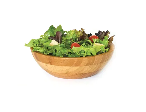 Miniatura 3 de Lipper International Ensaladera de madera de bambú, pequeño, 7 pulgadas de diámetro x 2.25 pulgadas de alto, tazón individual