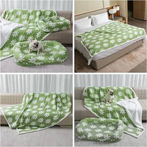 Miniatura 18 de Manta impermeable para mascotas, manta roja de perro para funda de cama, sofá, elegante manta jacquard para mascotas, para cachorros, gatos, rojo