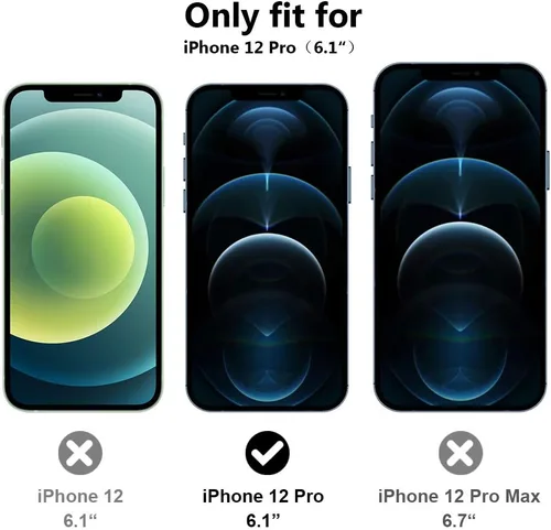 Miniatura 2 de TOCOL Paquete de 4 compatibles con iPhone 12 Pro (no para iPhone 12), paquete de 2 protectores de pantalla de vidrio templado de privacidad y 2