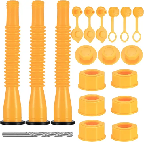 Juego de Repuesto de Pico de Bidón de Gasolina, Kit de Repuesto de Boquilla de Bidón de Gasolina de 19 Piezas para 1/2/5/10 Galones, Picos para