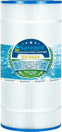 Filtro de piscina compatible con CX800RE, C-8600, Star-Clear II C800, PA80, FC-1280, 75 pies cuadrados, 1 paquete