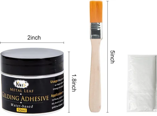Miniatura 2 de Adhesivo dorado, resina epoxi de 3.4 fl oz, adhesivo de hoja de oro para uso profesional de manualidades, pintura de hojas de oro a base de agua