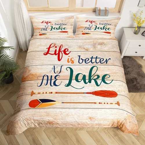 Miniatura 8 de Erosebridal Funda de edredón náutica para niños y niñas, juego de ropa de cama azul y blanco oceánico, funda de edredón de tabla de surf Hawaii