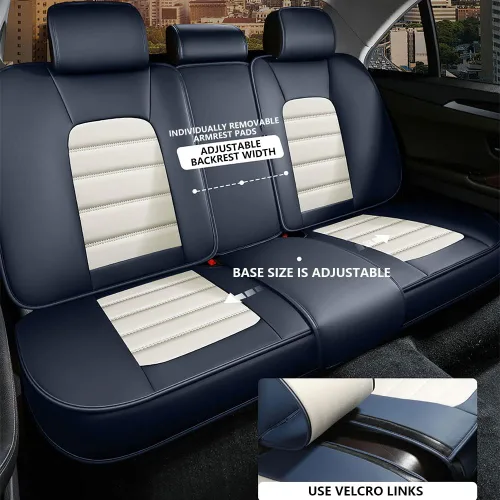 Miniatura 5 de Fundas de asiento de automóvil de lujo para Mercedes-Benz GLC 300 2017-2023, funda de asiento de piel sintética impermeable, suave, transpirable
