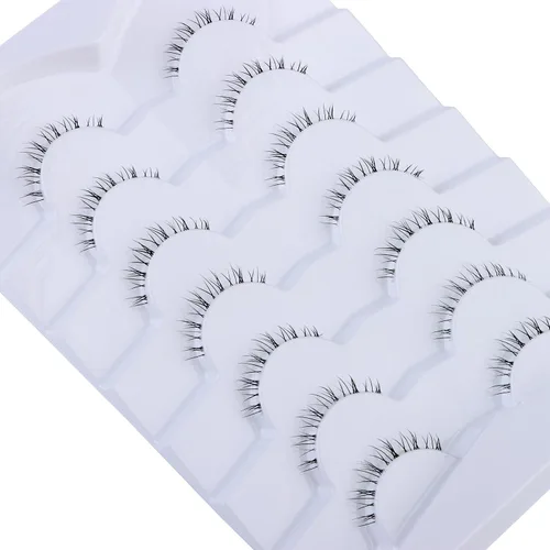 Miniatura 4 de 7 pares de pestañas inferiores con banda transparente, aspecto natural, estilo manga japonés, con pinchos, anime, pestañas inferiores dramáticas a05