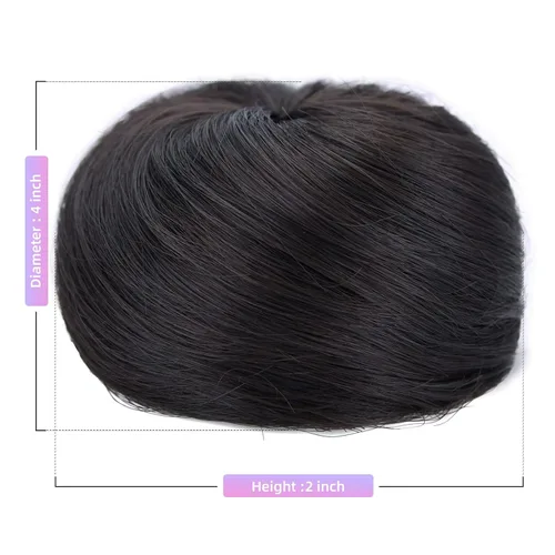 Miniatura 4 de 2 extensiones de moño de cabello, accesorio de peluca, extensiones de cabello rizado y ondulado, extensiones de cabello recogido, extensión de moño