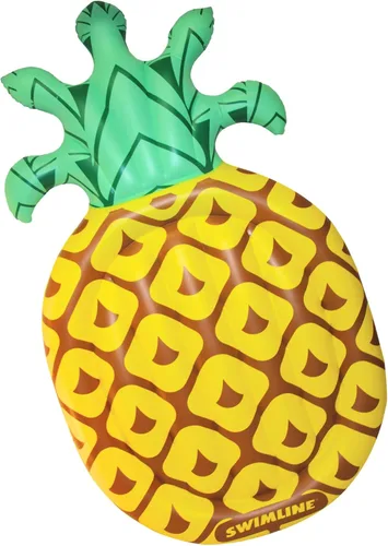 Swimline Pineapple Jumbo Isla Flotante para Piscina Amarillo/Verde 88x50 pulgadas Piña