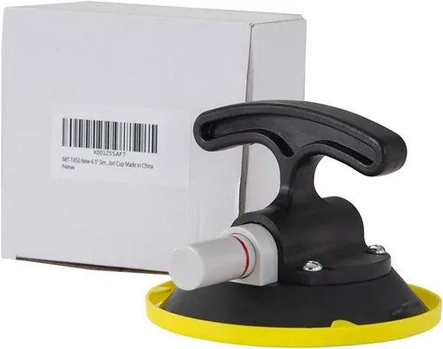 Miniatura 7 de IMT Bomba de ventosa de vidrio de 4.5 pulgadas activa, elevador de vidrio con ventosa al vacío con mango en T con placa cóncava para superficie