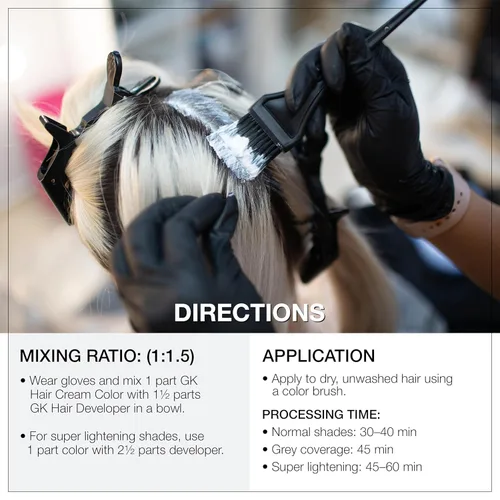 Miniatura 3 de GK HAIR Global Keratin - Tubo de crema profesional para el cabello (3.4 onzas líquidas/3.4 fl oz), colores nutritivos y limpiadores para peinar Café