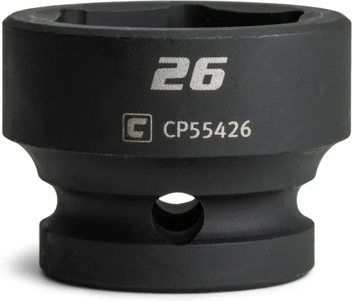 Miniatura 23 de Capri Tools - Llave de vaso de impacto corto de 27 mm, 1/2 pulg. de conducción, 6 puntos, métrica