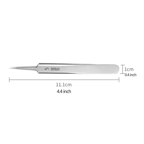Miniatura 2 de Pinzas para eliminar espinillas de acné, con caja, de acero inoxidable, extractor de puntos negros, para salón de belleza y hogar plateado