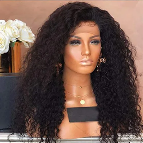 Miniatura 2 de Pelucas de cabello humano Remy brasileño ondulado con encaje frontal de 13 x 6 pulgadas, densidad del 300%, raya profunda de 6 pulgadas