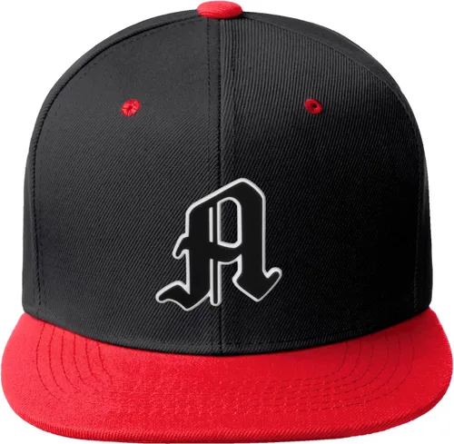 Miniatura 806 de Daxton Gorra clásica con visera de billete plano con letras del alfabeto inglés antiguo de la A a la Z