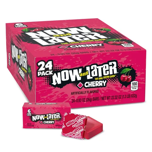 Miniatura 7 de Caramelo masticable original Now & Later, sabor manzana, barra de 0,93 onzas, paquete de 24
