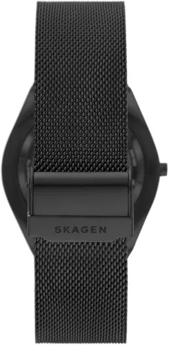 Miniatura 3 de Skagen Mens Grenen Three-Hand Date Watch with Steel Mesh or Leather Band