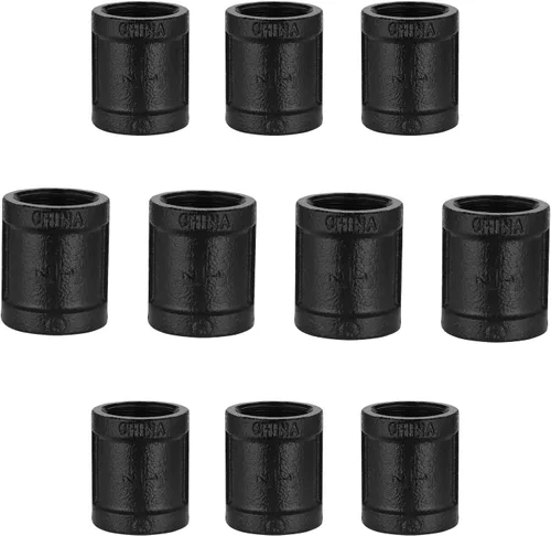 Miniatura 8 de Acoplamiento pintado de negro de 3/4 pulgadas, paquete de 20 acoplamientos de tubo negro de 3/4 pulgadas para Steam-punk vintage, soporte de estante