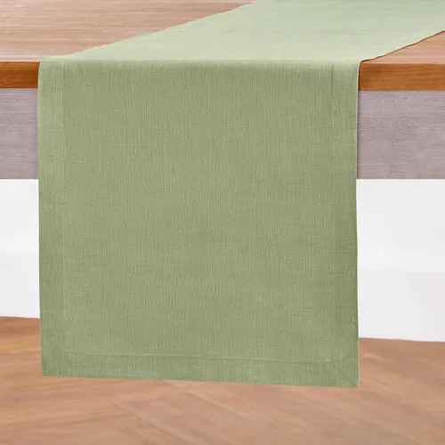 Miniatura 36 de Solino Home - Camino de mesa de lino, amarillo limón cambray, 14 x 120 pulgadas, Athena, lavable a máquina y de 100% lino europeo hecho a mano 15