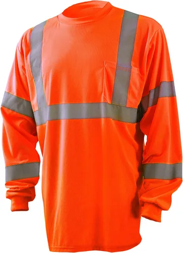 Miniatura 22 de OccuNomix LUX-SSETP2B-YS Camiseta clásica estándar de manga corta con textura ojo de pájaro absorbente con bolsillo, clase 2, 100% poliéster ANSI