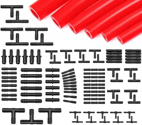 Miniatura 10 de Ucreative Kit de Mangueras de Vacío de Silicona 6 Piezas Tubería de 5 Pies (1/8" a 3/8") Repuesto Automotriz de Alto Rendimiento (Negro)